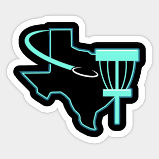 Texas Disc Golf - Motion Light Green Sticker